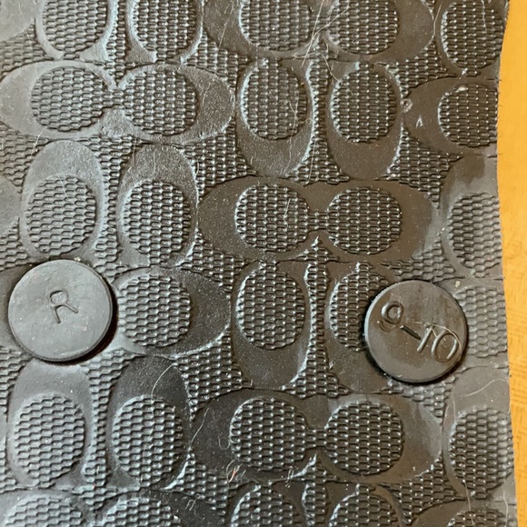 NWOT Coach black and white Amel Bow rubber flip flops, size 9/10 - Picture 5 of 8